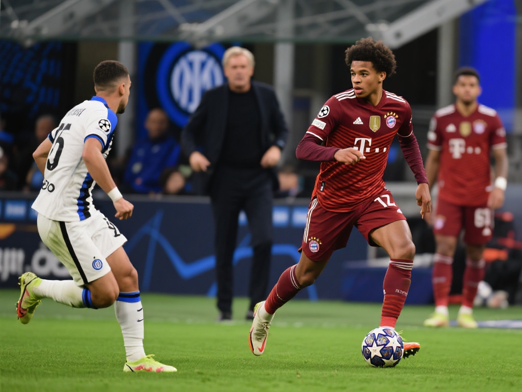 再看拜仁的进攻端，在纳布里和科曼缺阵的情